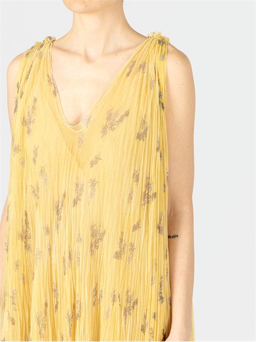 Plissé tulle dress with botanical picta print FABIANA FILIPPI | ABD275F622L387VR1